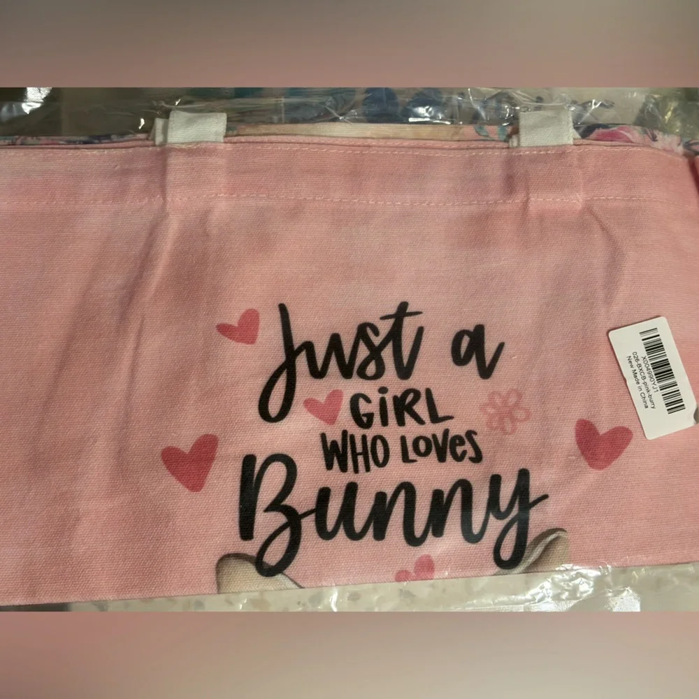 NEW Pink Girl Canvas Tote Bag - Picture 6 of 12